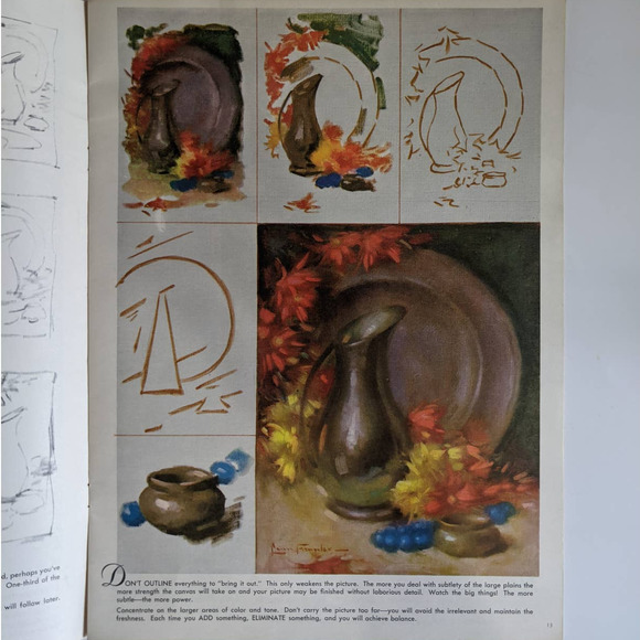 Vintage How to Do Still Life by Leon Franks Art Instruction Book 50's 60's Paint - Picture 6 of 7